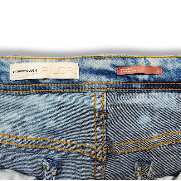 Anthropologie Pilcro Tie Dye Boho Slim Boyfriend Jeans Womens Sz 32 Inseam 30" - Picture 6 of 14